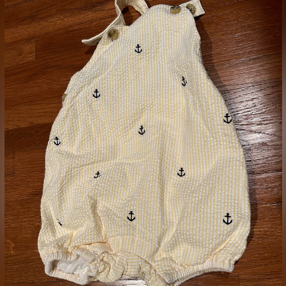 Janie and Jack yellow anchor one piece